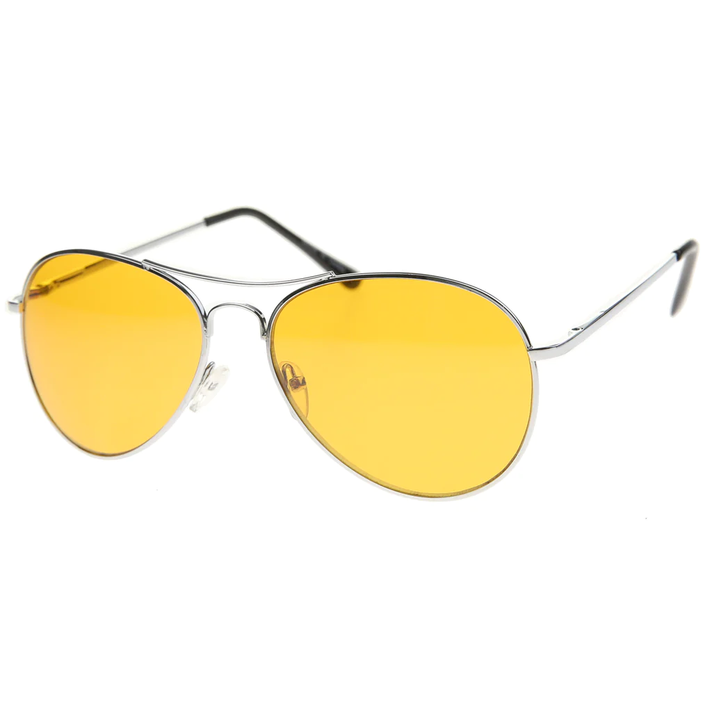 30011C - Color Aviator Metal Sunglasses