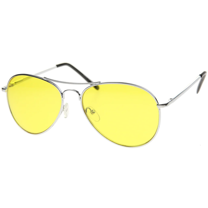 30011C - Color Aviator Metal Sunglasses